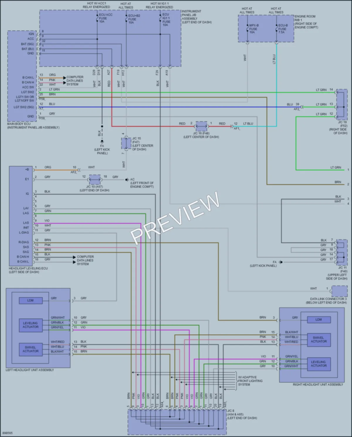 2025 Toyota GR86 Headlights wiring diagram preview