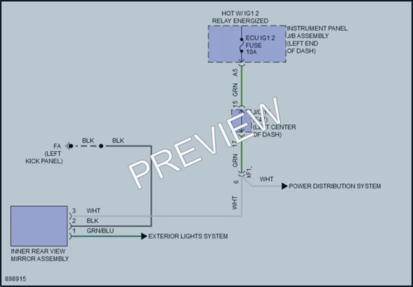 2025 Toyota GR86 Power Mirrors wiring diagram preview