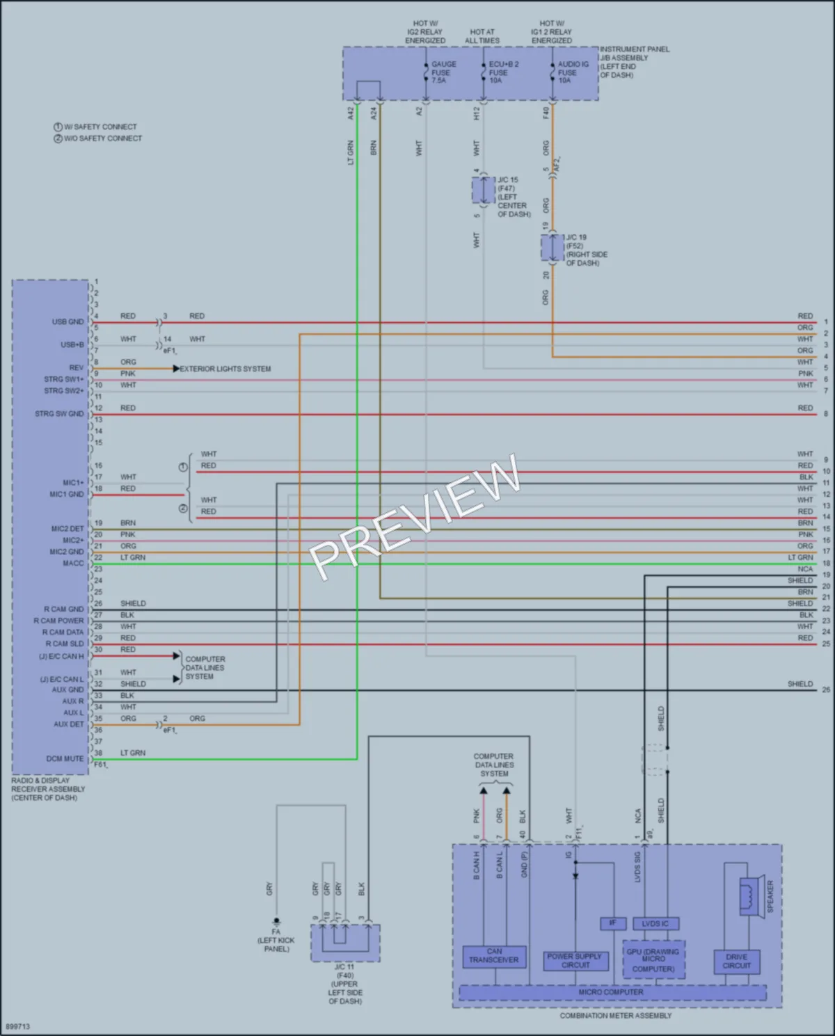 2025 Toyota GR86 Radio wiring diagram preview