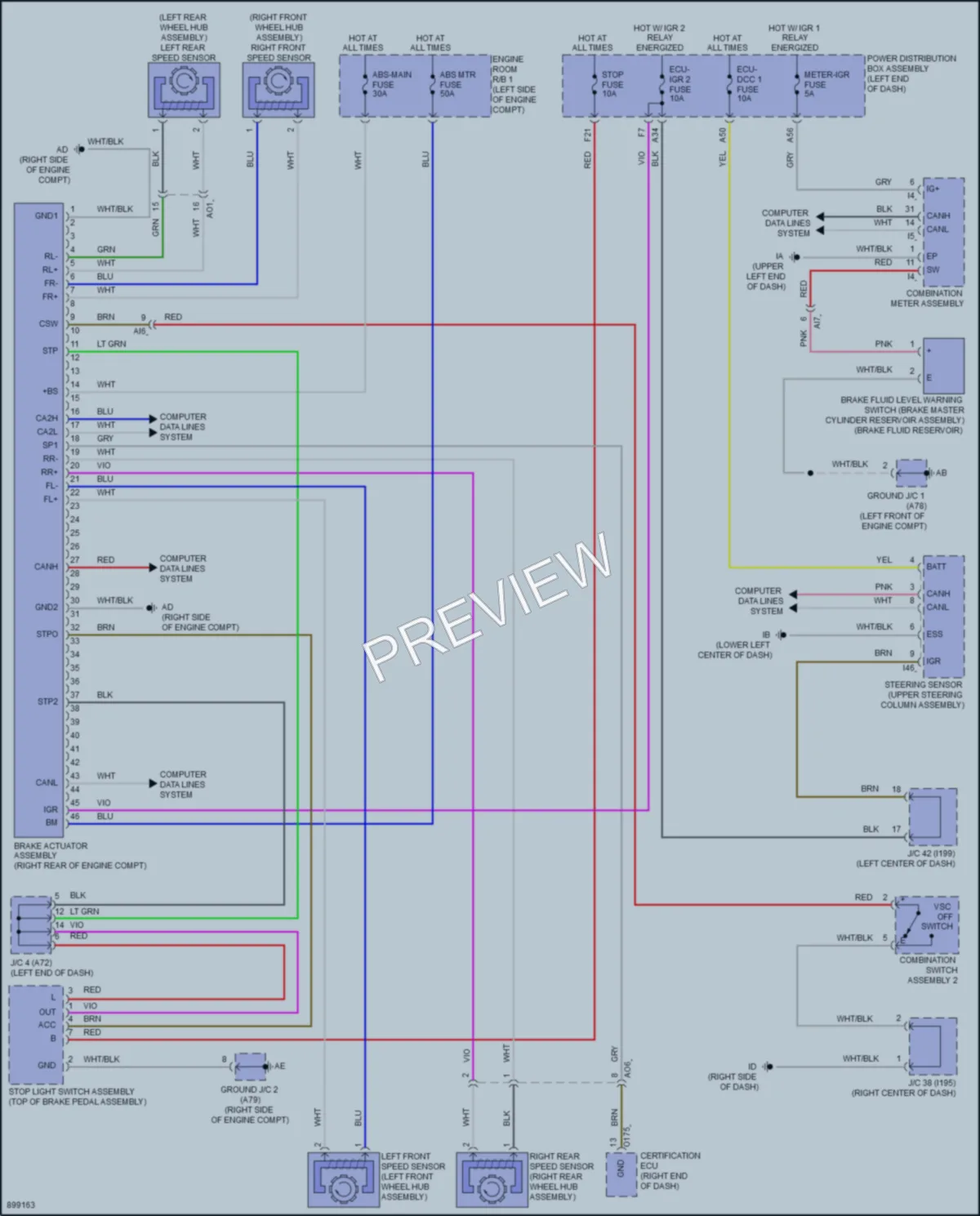2025 Toyota GRCorolla Anti Lock Brakes wiring diagram preview