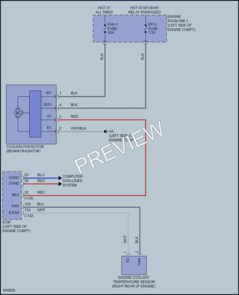 2025 Toyota GRCorolla Cooling Fan wiring diagram preview