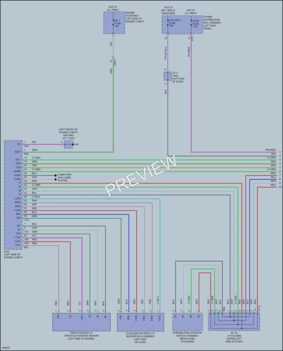 2025 Toyota GrandHighlander Cruise Control wiring diagram preview