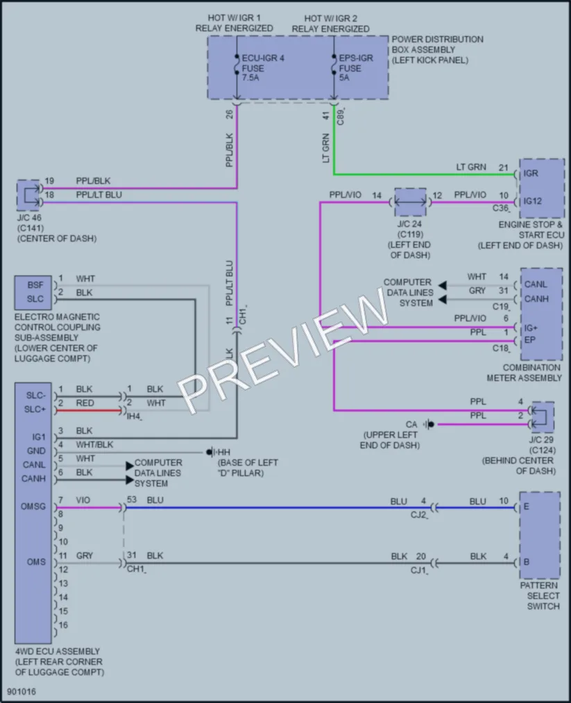 2025 Toyota GrandHighlander Transmission wiring diagram preview