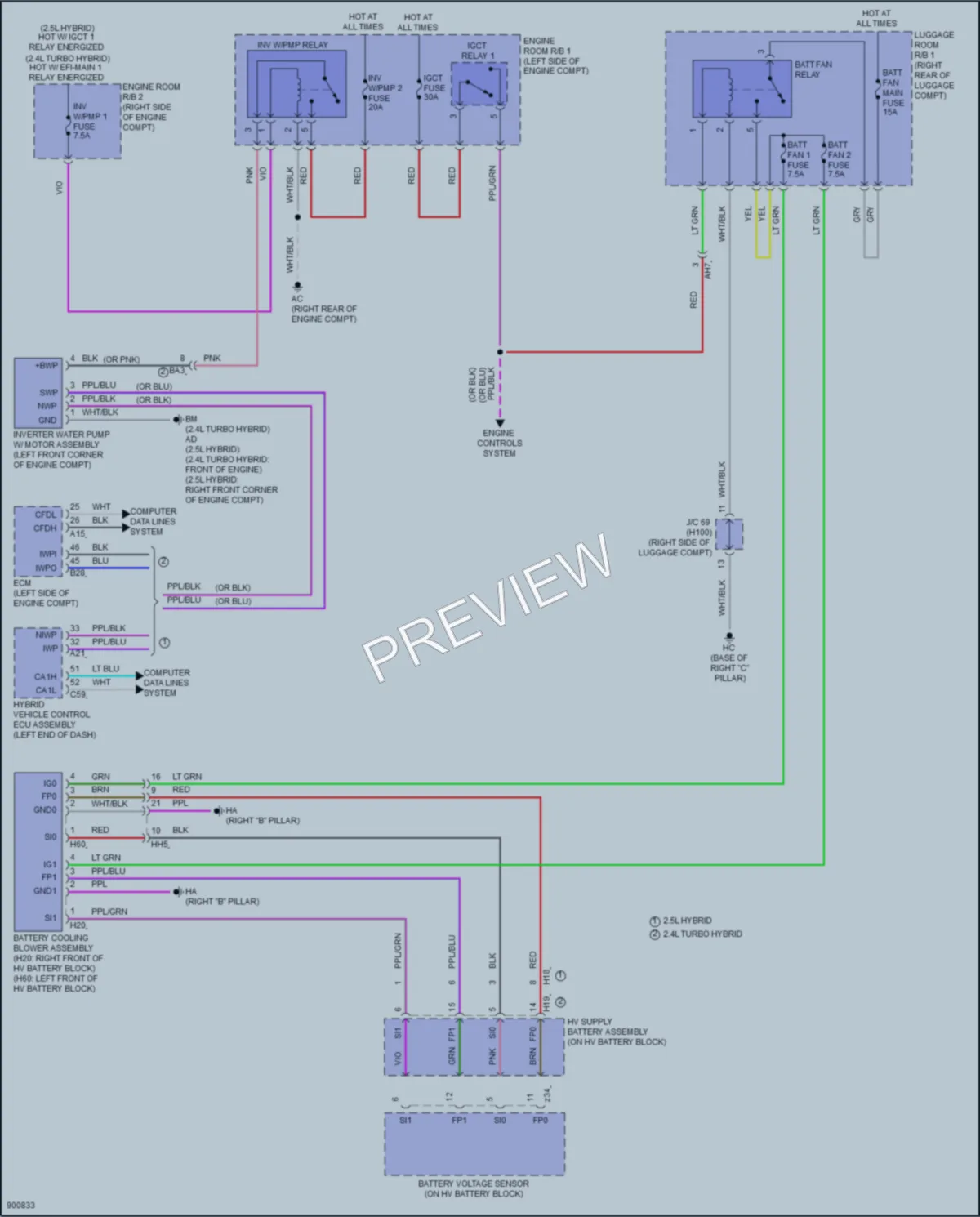 2025 Toyota Highlander Cooling Fan wiring diagram preview