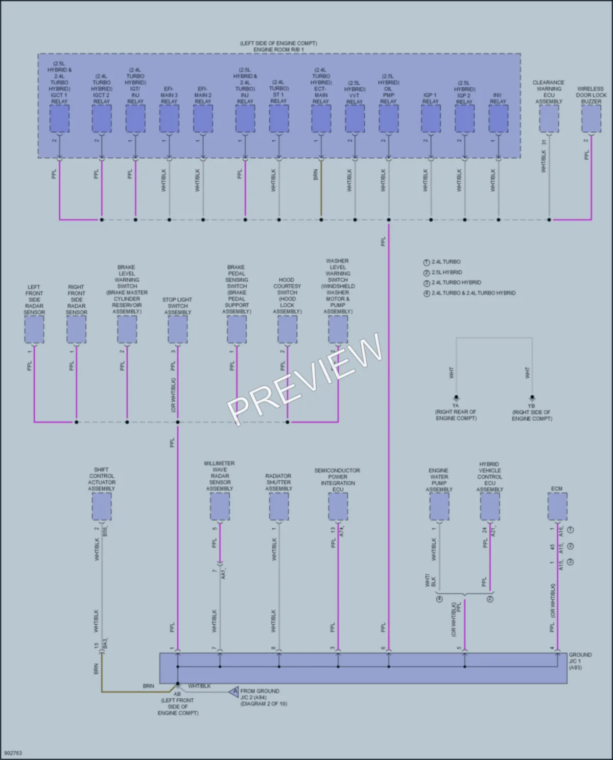 2025 Toyota Highlander Ground Distribution wiring diagram preview