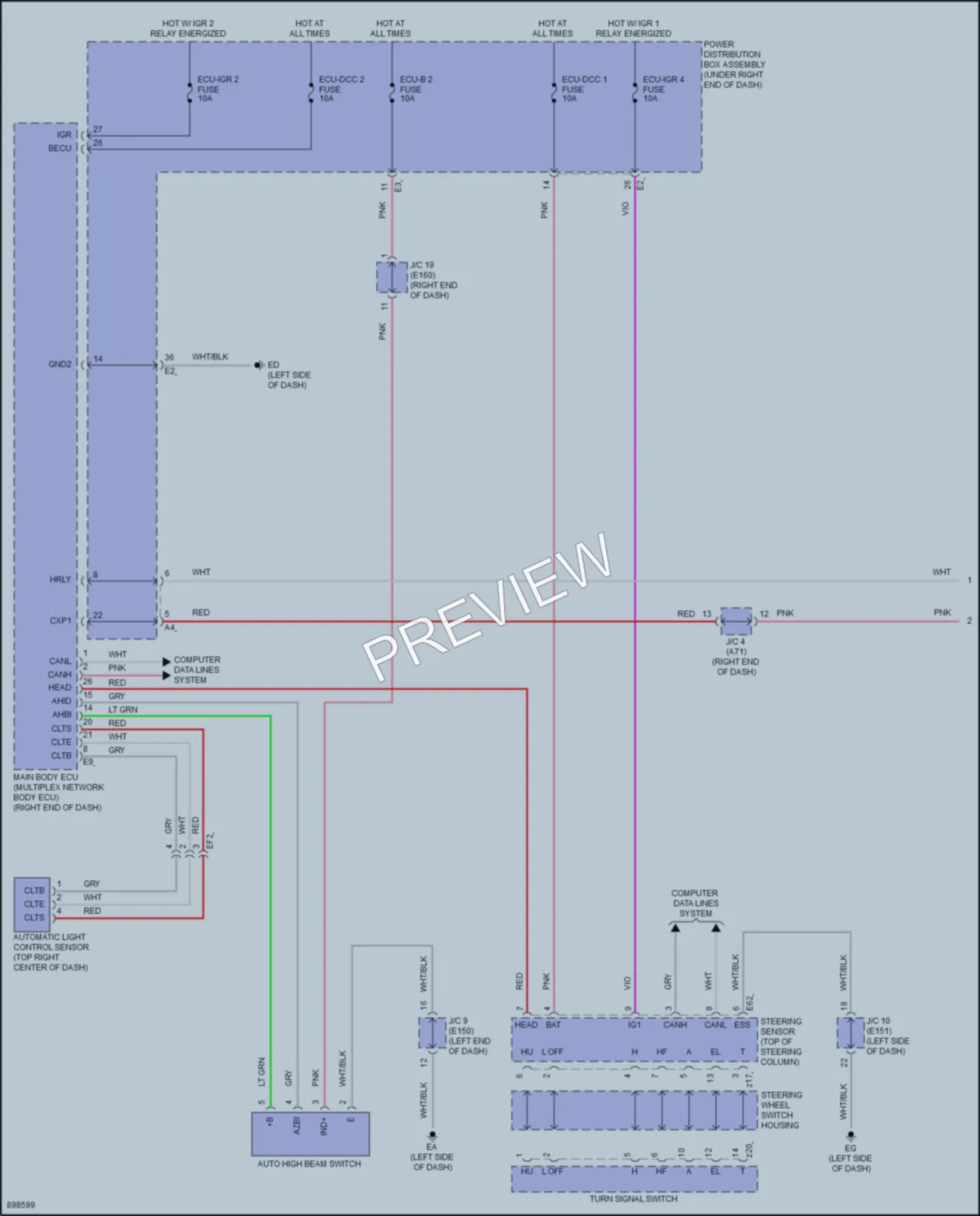 2025 Toyota LandCruiser Headlights wiring diagram preview