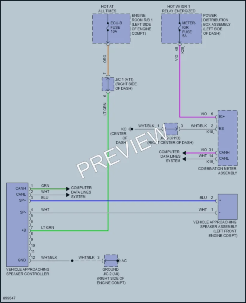 2025 Toyota Prius Active Bodyworks wiring diagram preview