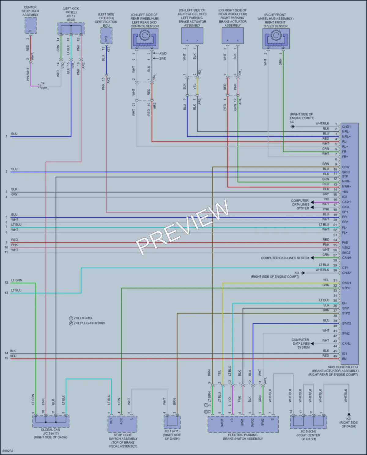 2025 Toyota Prius Anti Lock Brakes wiring diagram preview