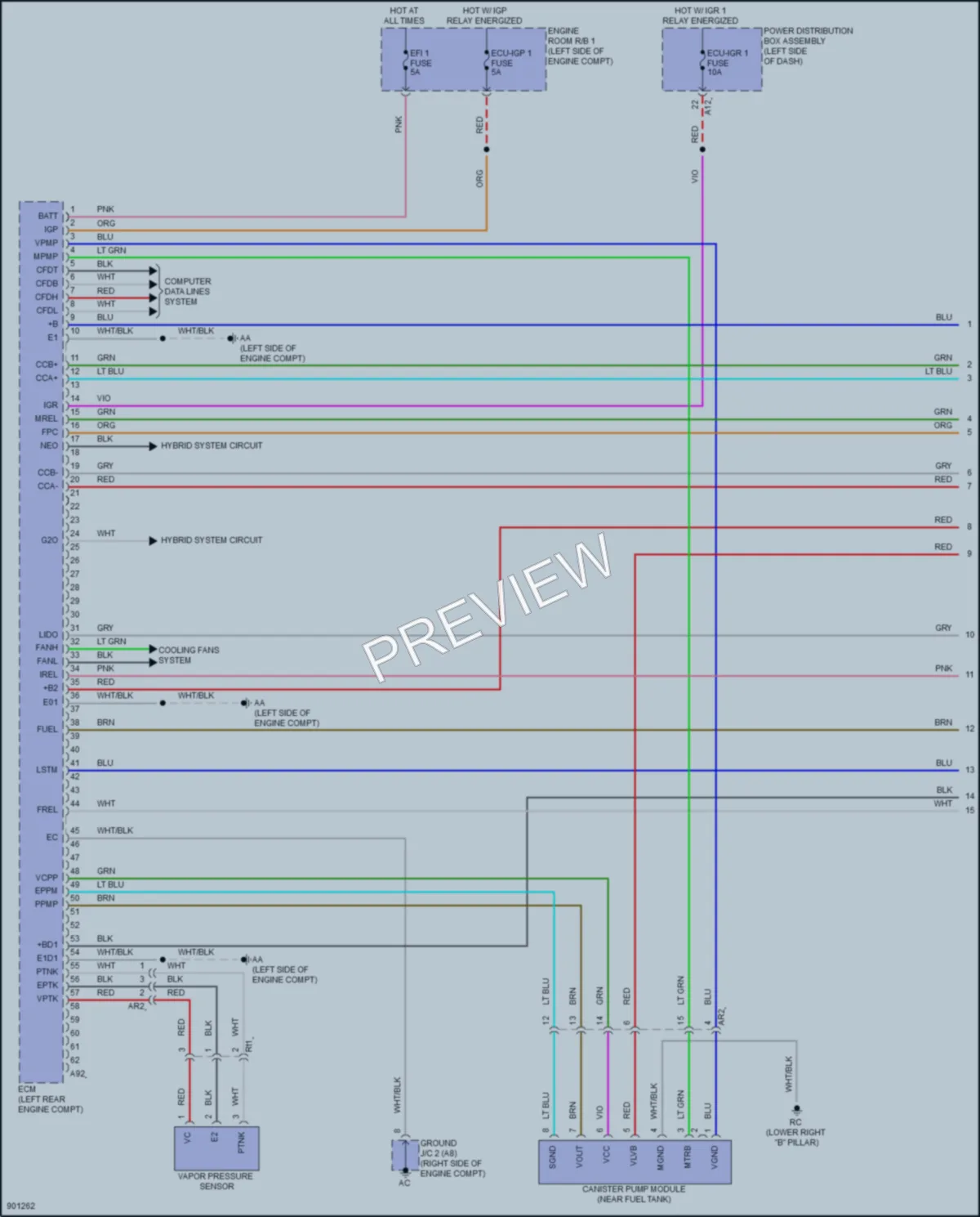 2025 Toyota Prius Engine Performance wiring diagram preview