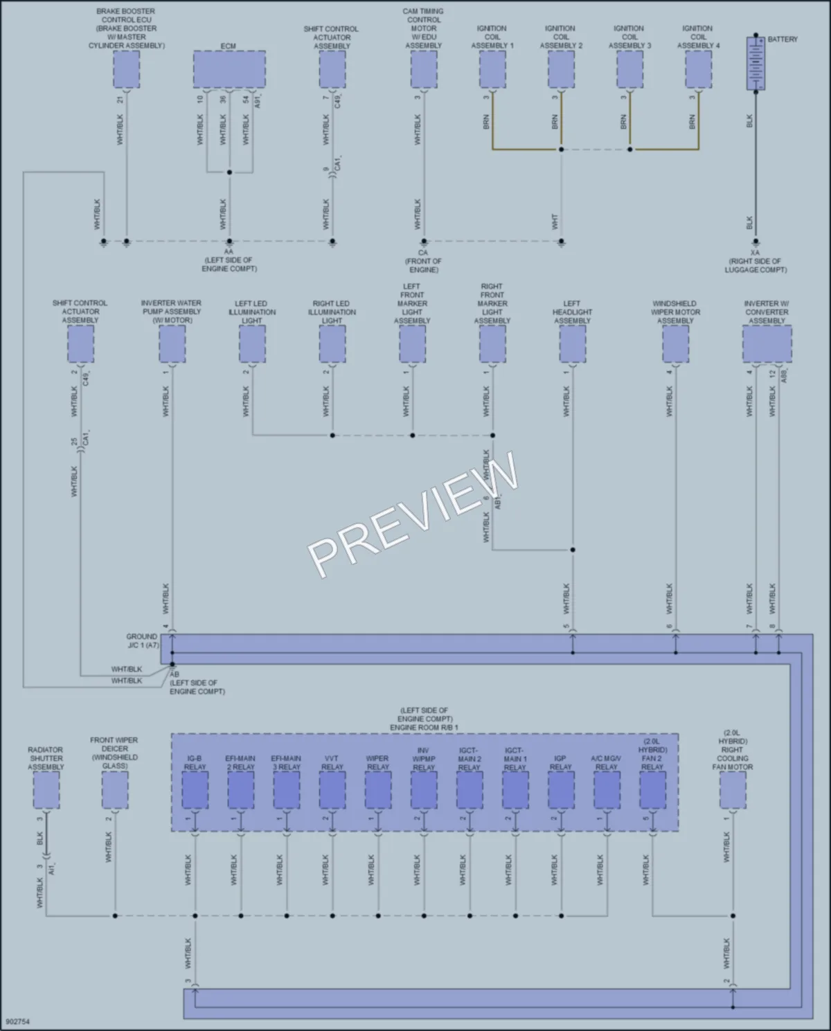 2025 Toyota Prius Ground Distribution wiring diagram preview