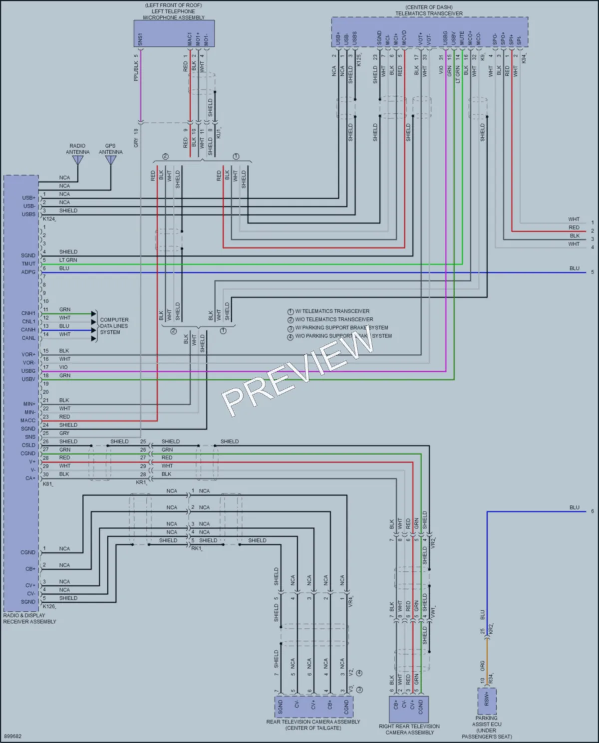 2025 Toyota Prius Radio wiring diagram preview