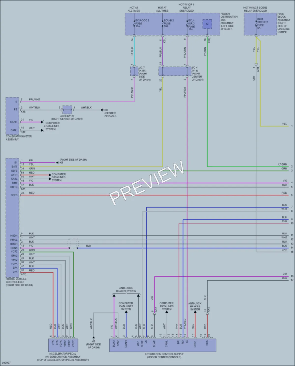 2025 Toyota Prius Transmission wiring diagram preview