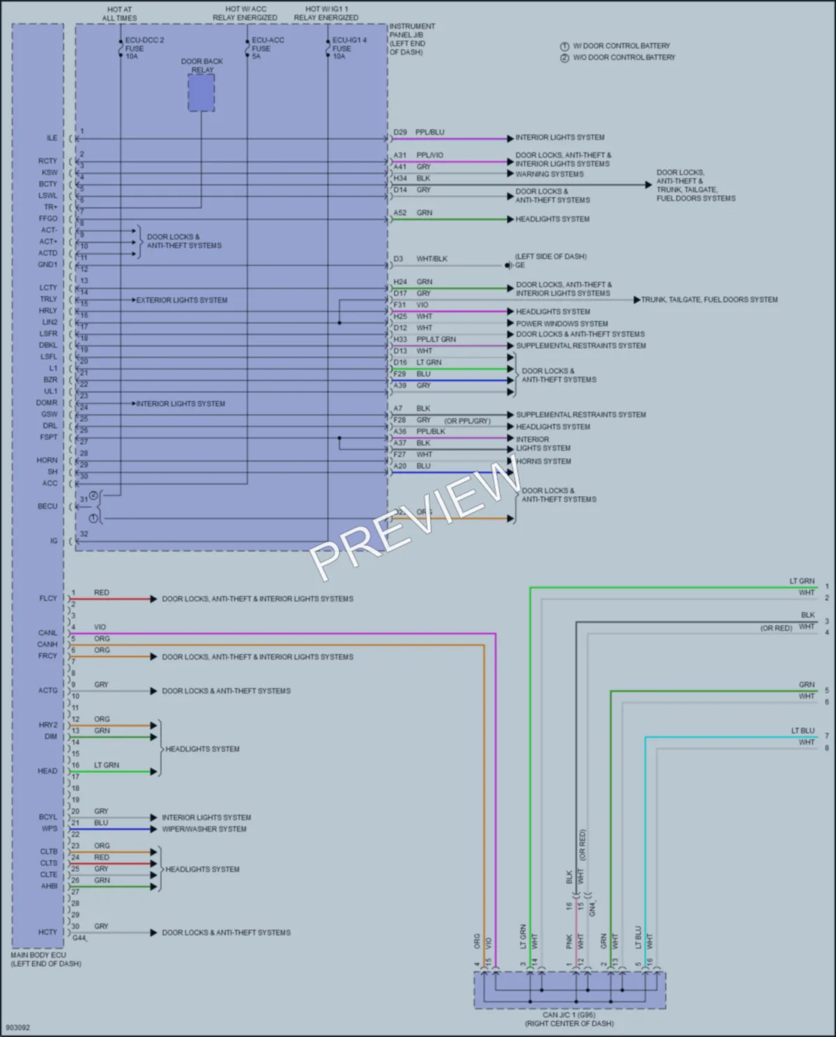 2025 Toyota RAV4 Body Control Modules wiring diagram preview