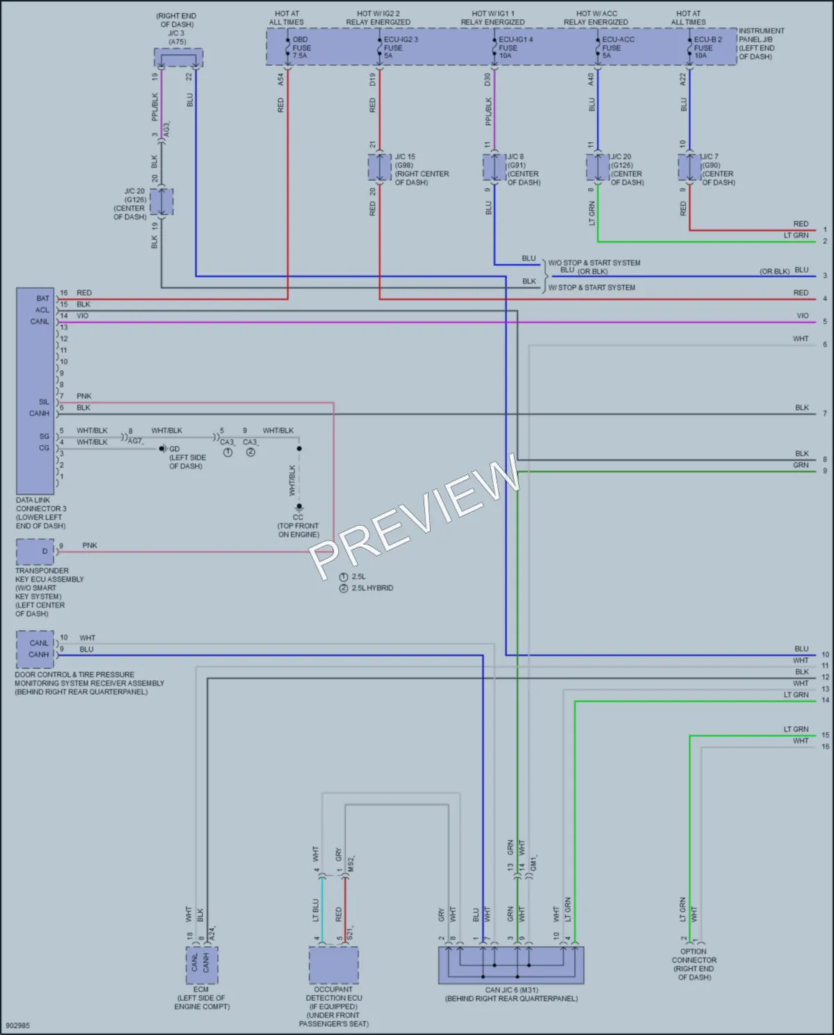 2025 Toyota RAV4 Computer Data Lines wiring diagram preview