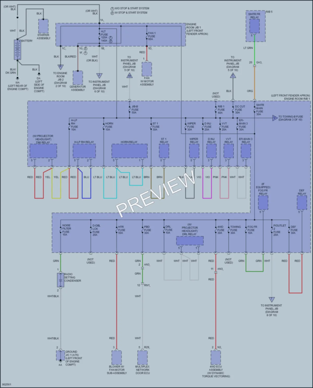 2025 Toyota RAV4 Power Distribution wiring diagram preview