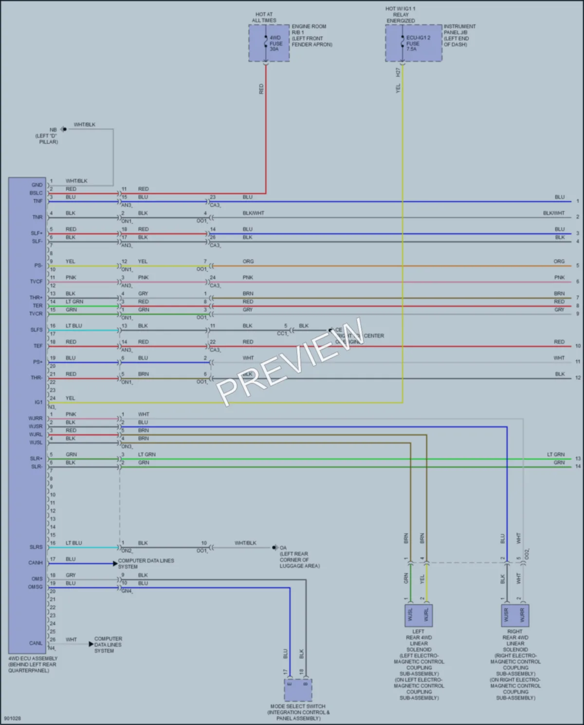 2025 Toyota RAV4 Transmission wiring diagram preview