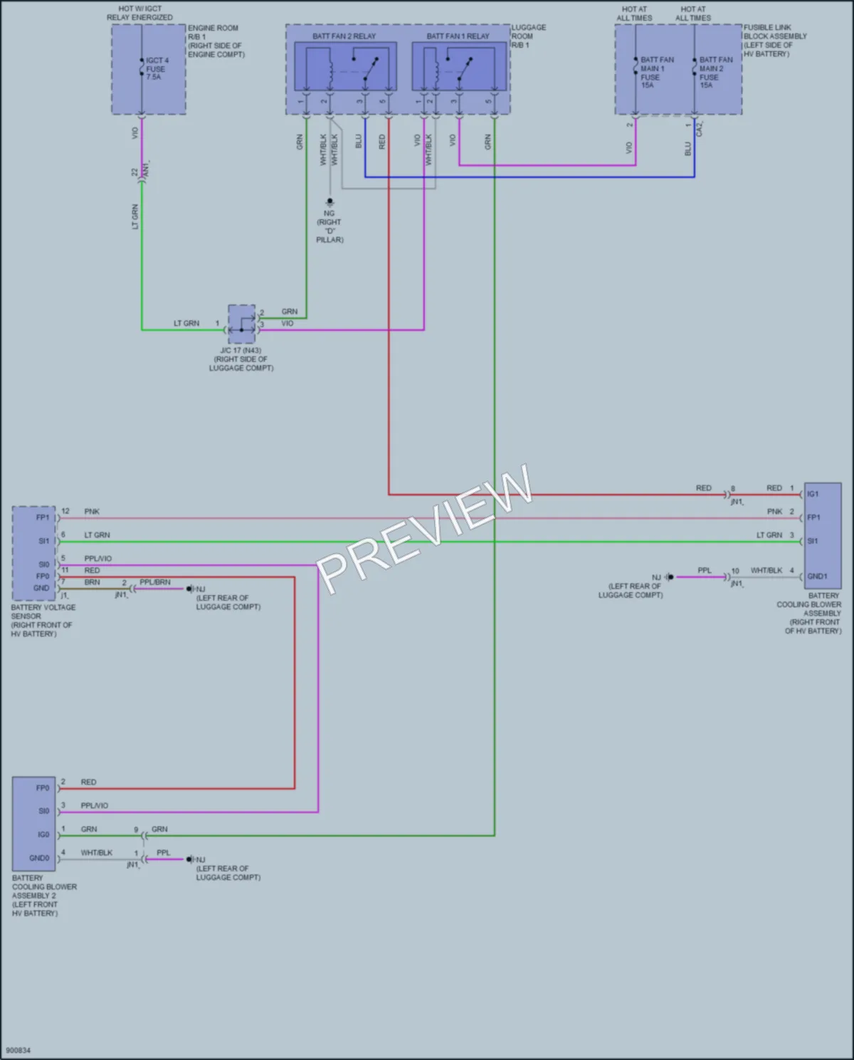 2025 Toyota Sequoia Cooling Fan wiring diagram preview