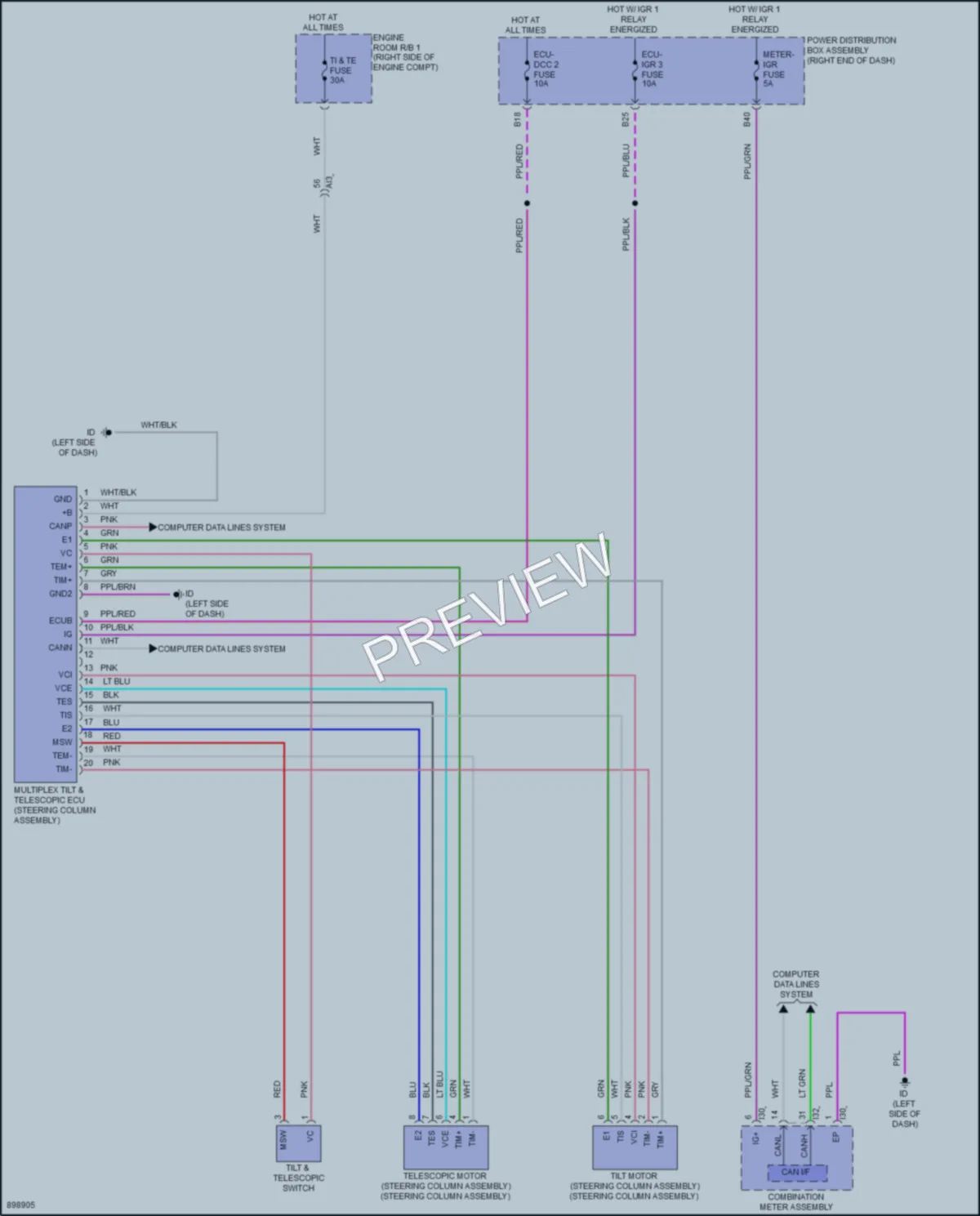2025 Toyota Sequoia Electronic Power Steering wiring diagram preview