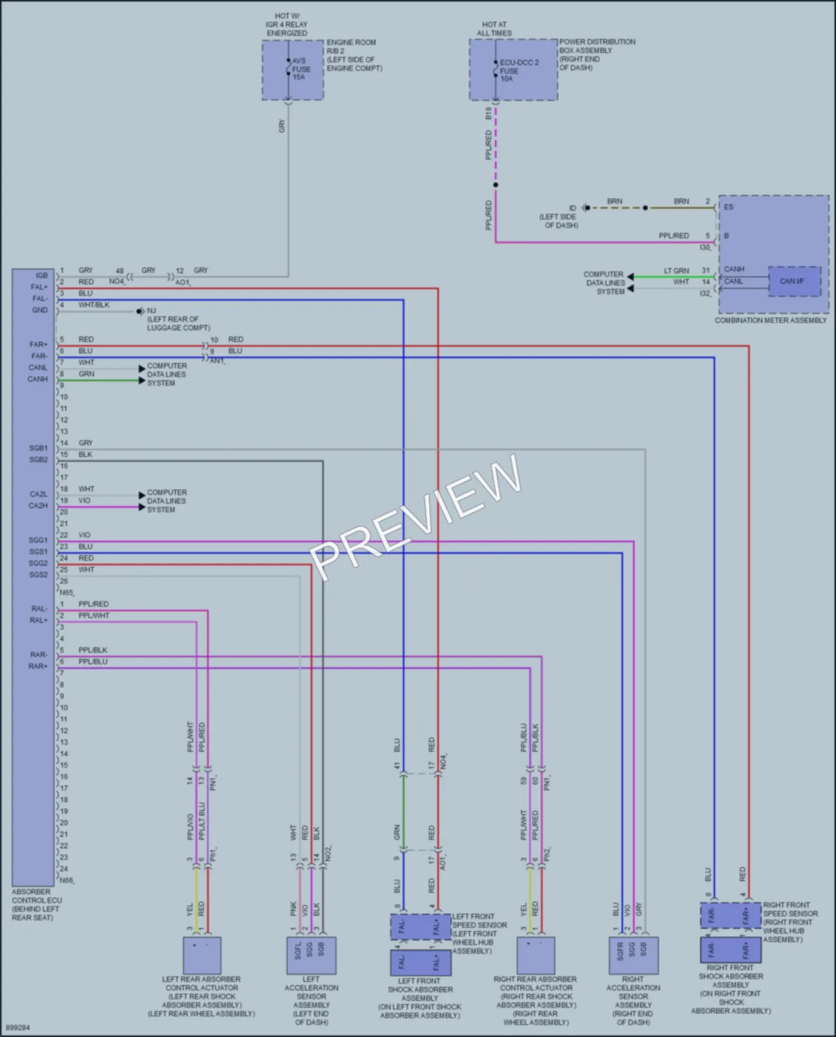 2025 Toyota Sequoia Electronic Suspension wiring diagram preview
