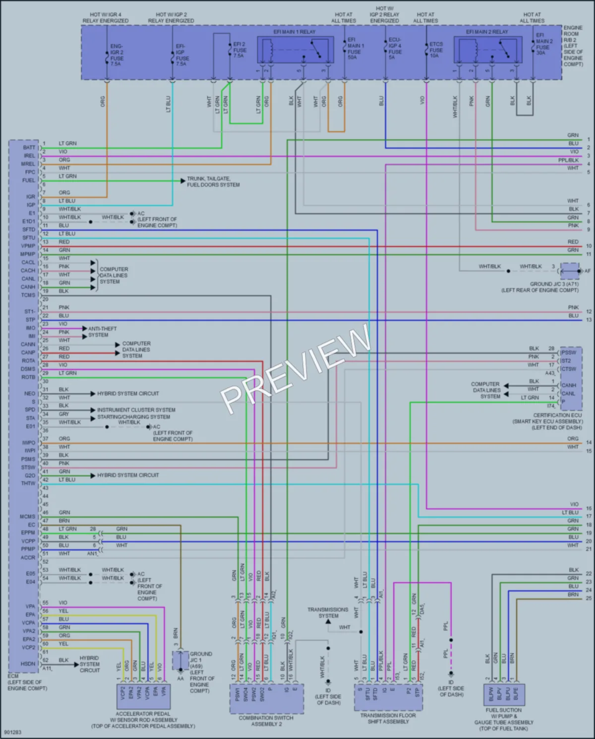 2025 Toyota Sequoia Engine Performance wiring diagram preview