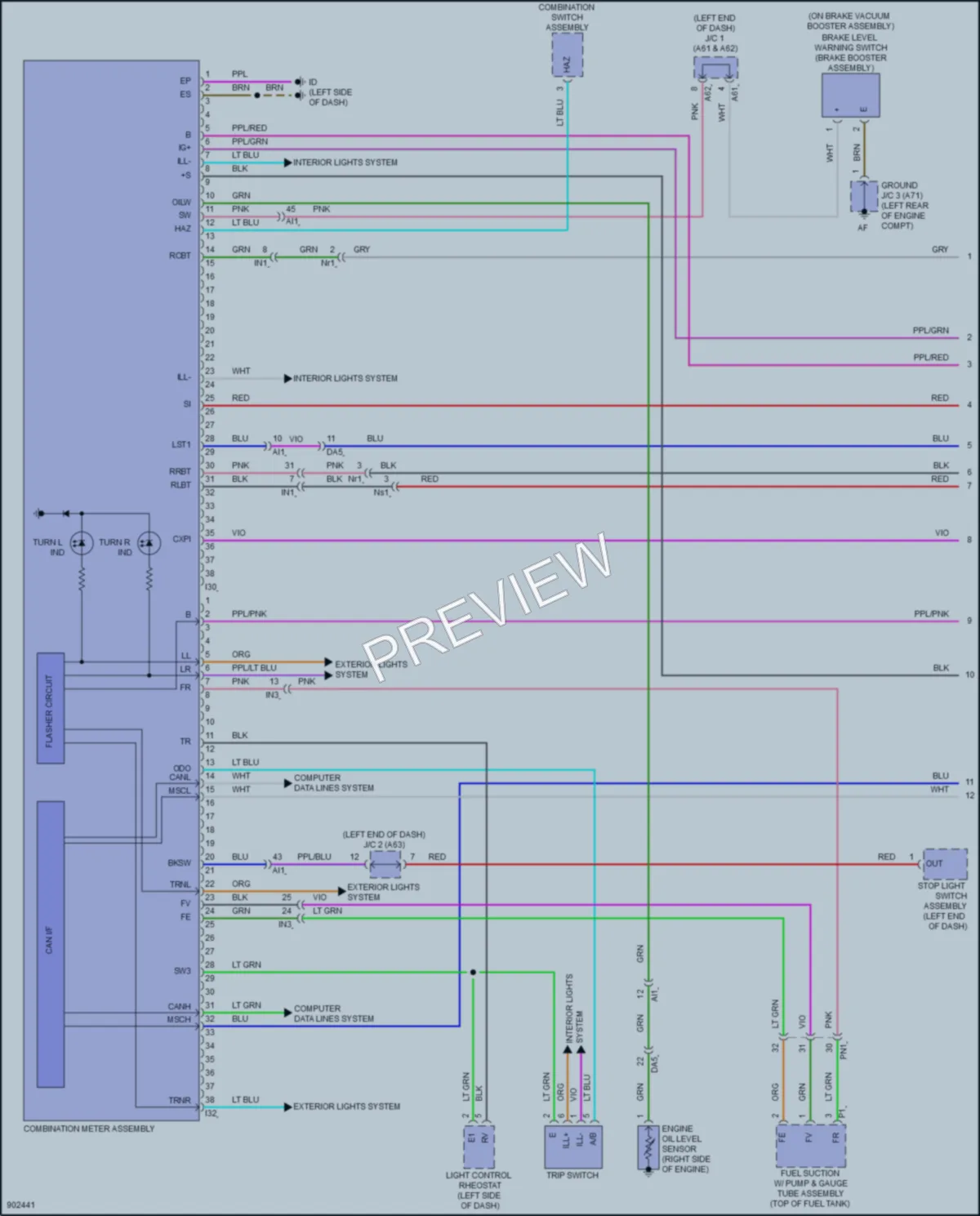 2025 Toyota Sequoia Instrument Cluster wiring diagram preview