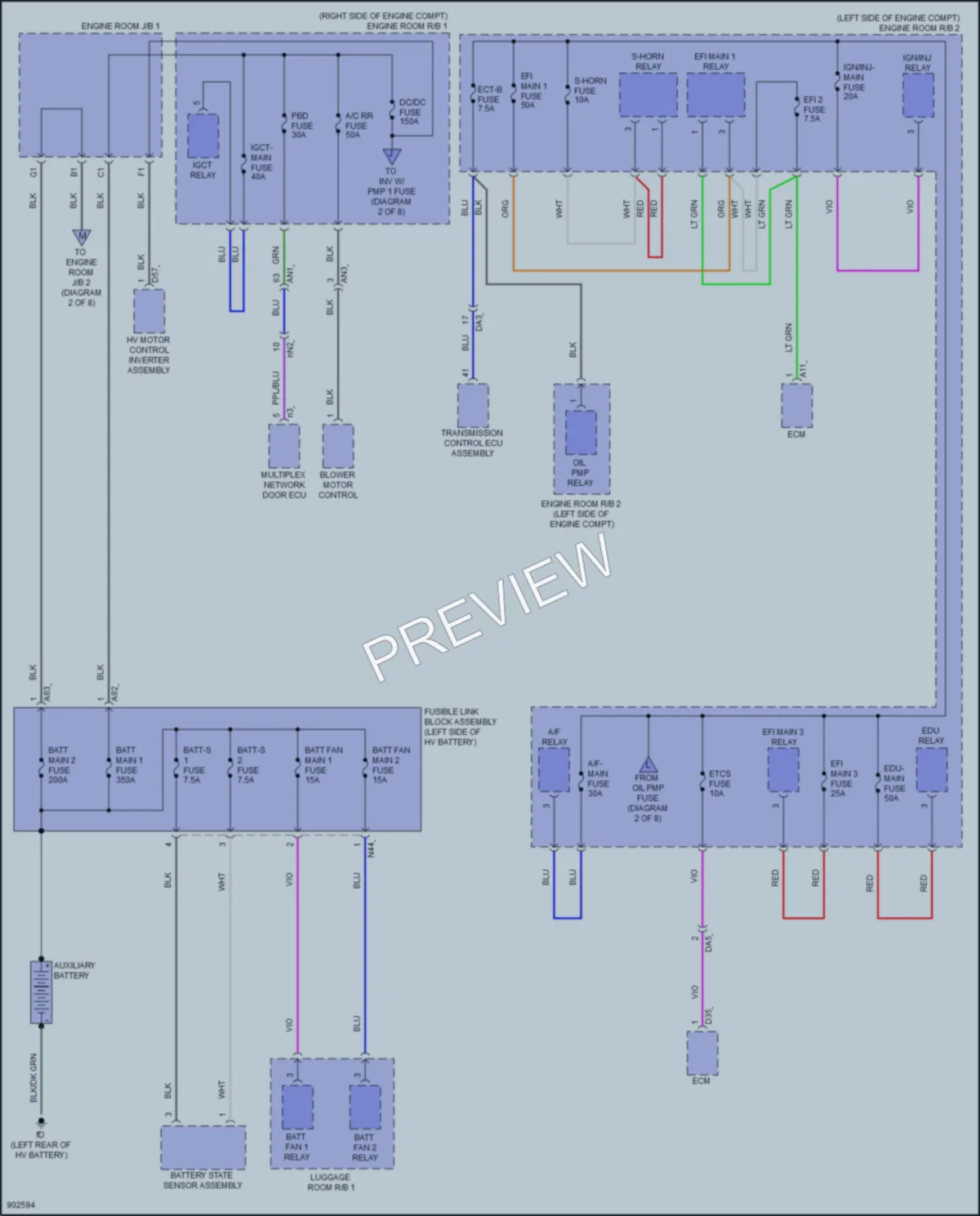 2025 Toyota Sequoia Power Distribution wiring diagram preview