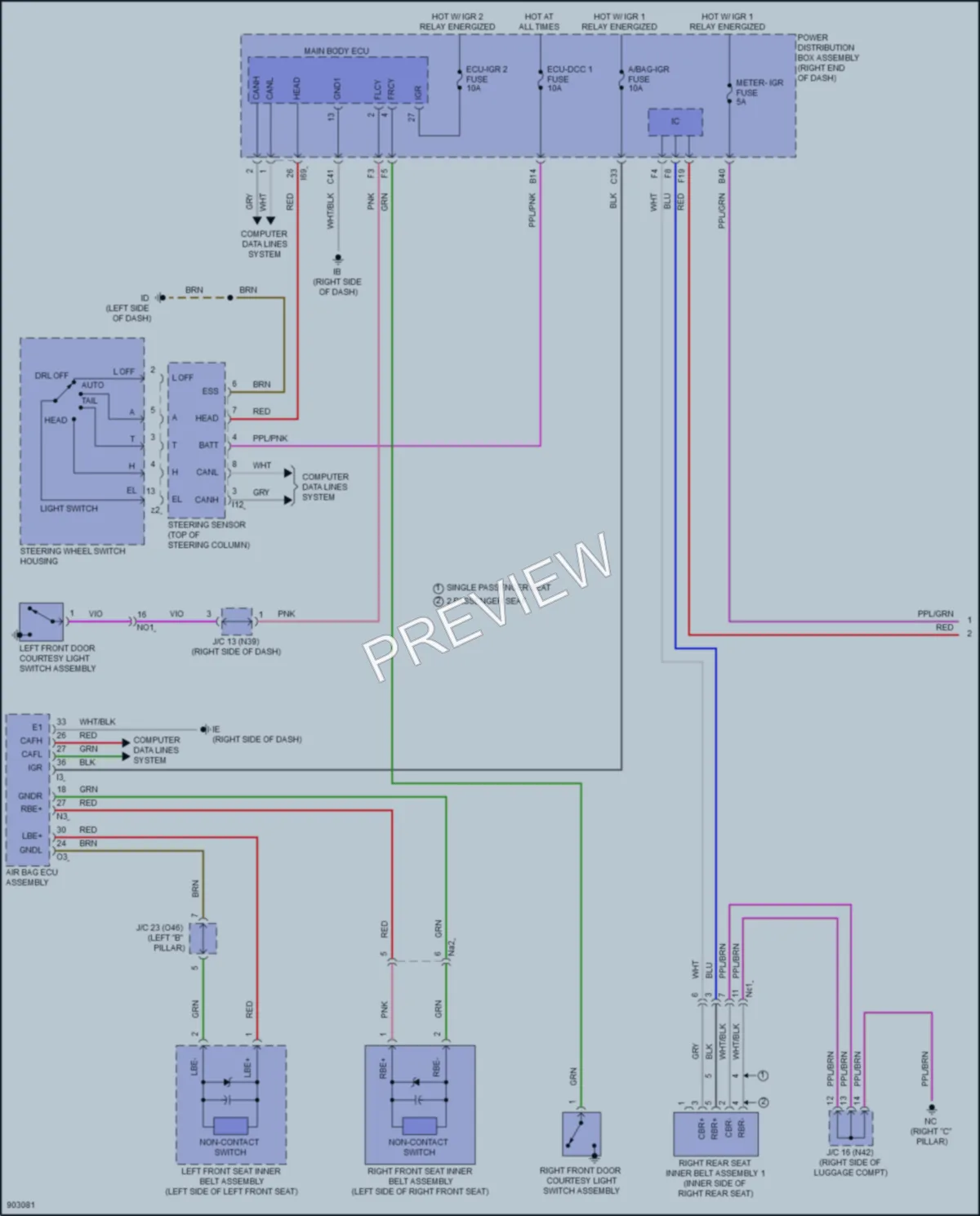 2025 Toyota Sequoia Warning Systems wiring diagram preview