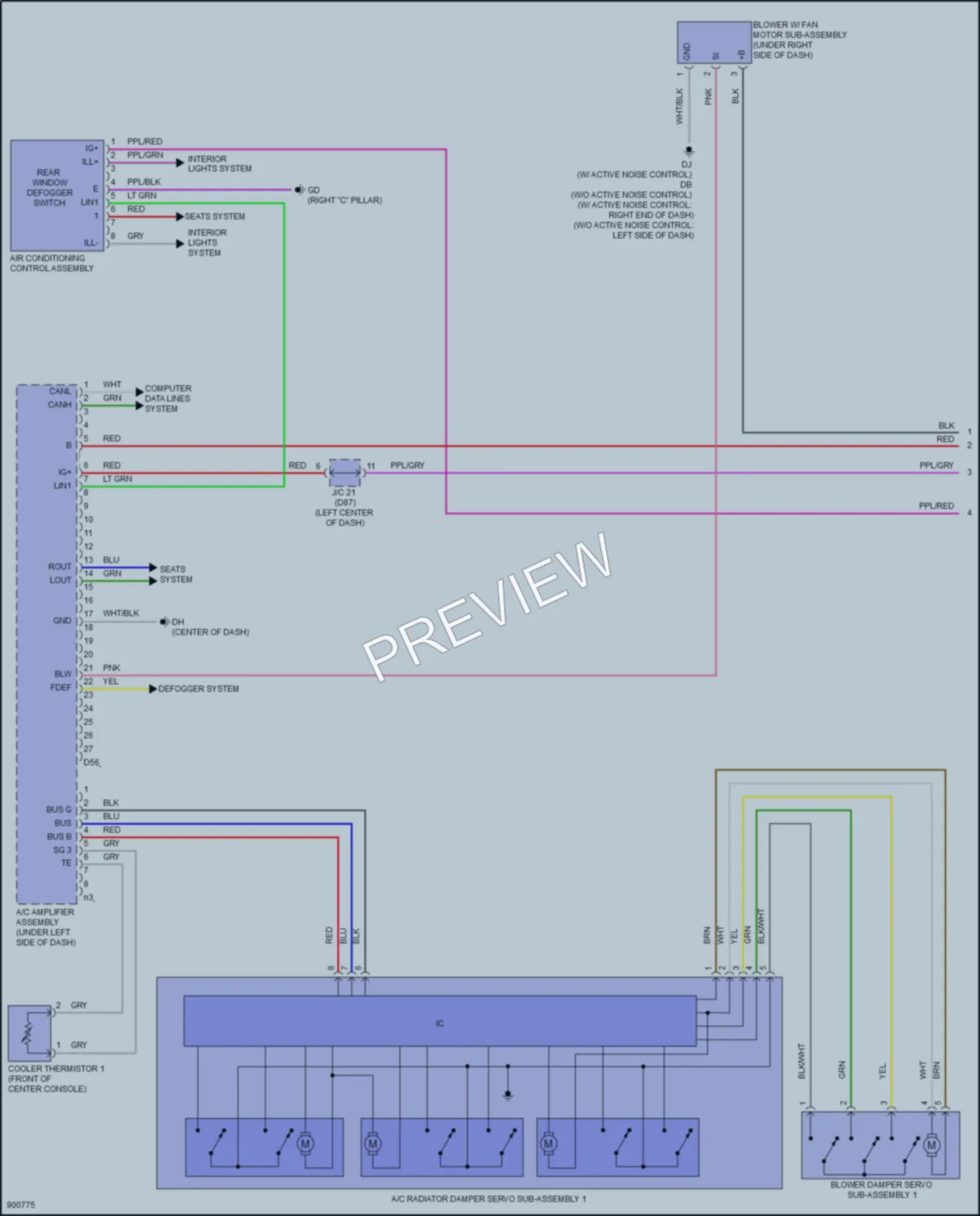 2025 Toyota Sienna Air Conditioning wiring diagram preview