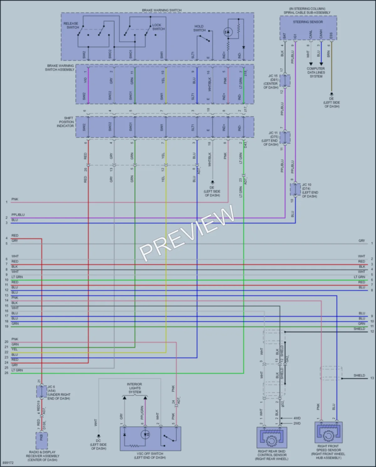 2025 Toyota Sienna Anti Lock Brakes wiring diagram preview