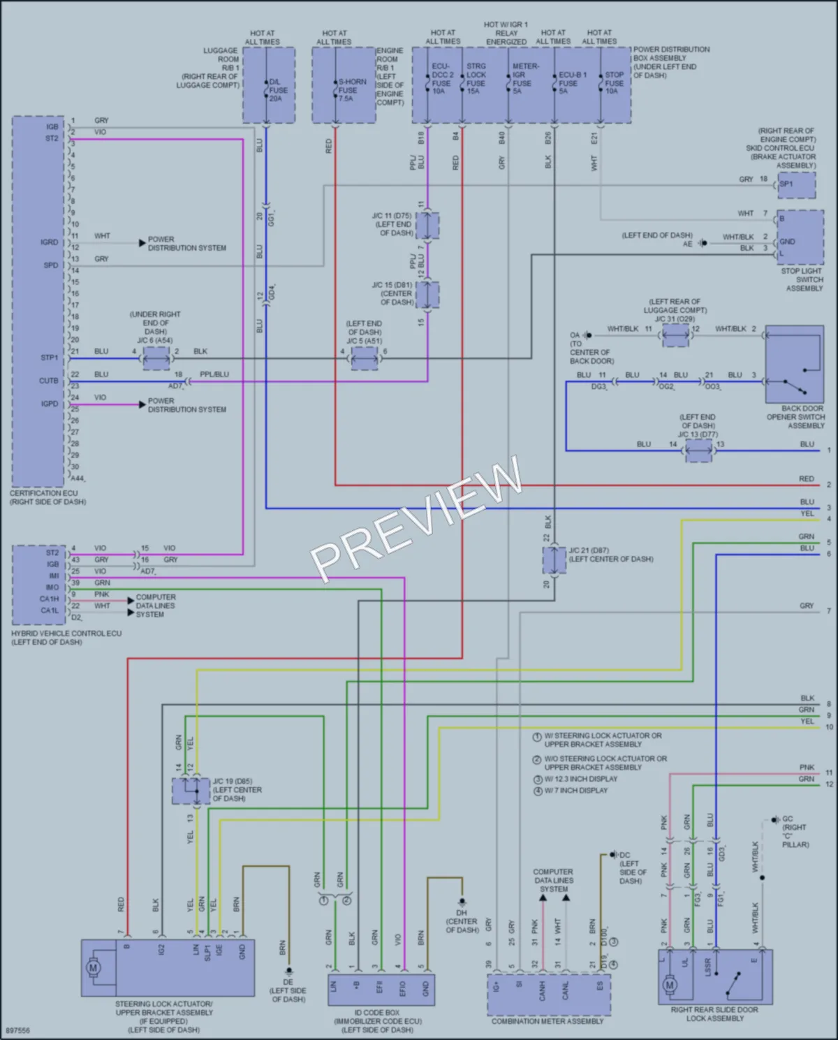 2025 Toyota Sienna Anti Theft wiring diagram preview