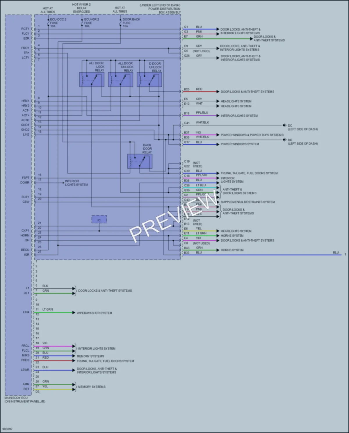 2025 Toyota Sienna Body Control Modules wiring diagram preview