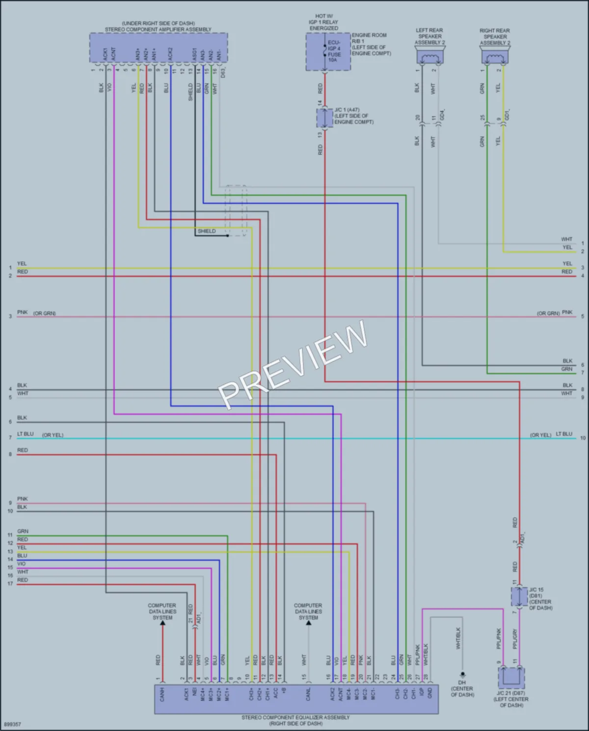 2025 Toyota Sienna Navigation wiring diagram preview