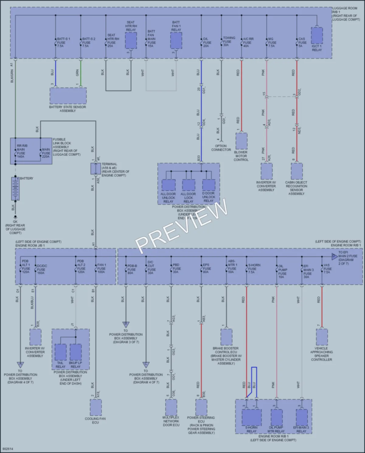2025 Toyota Sienna Power Distribution wiring diagram preview