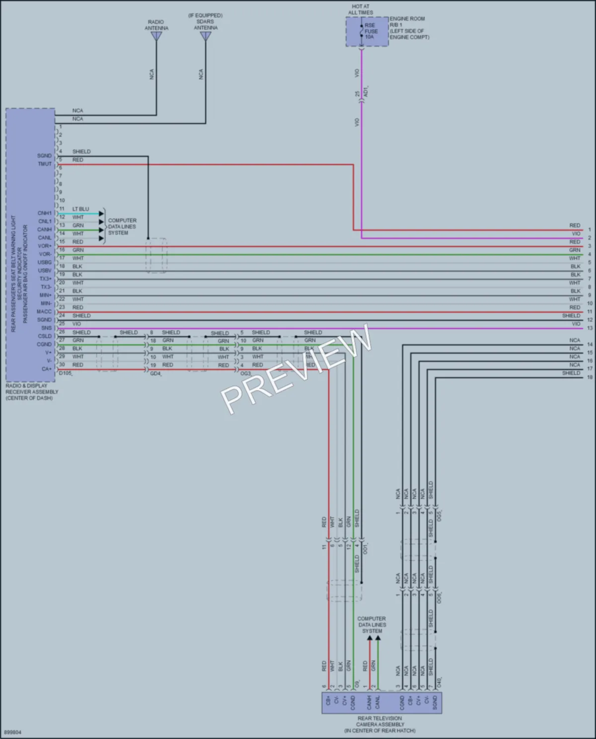 2025 Toyota Sienna Radio wiring diagram preview