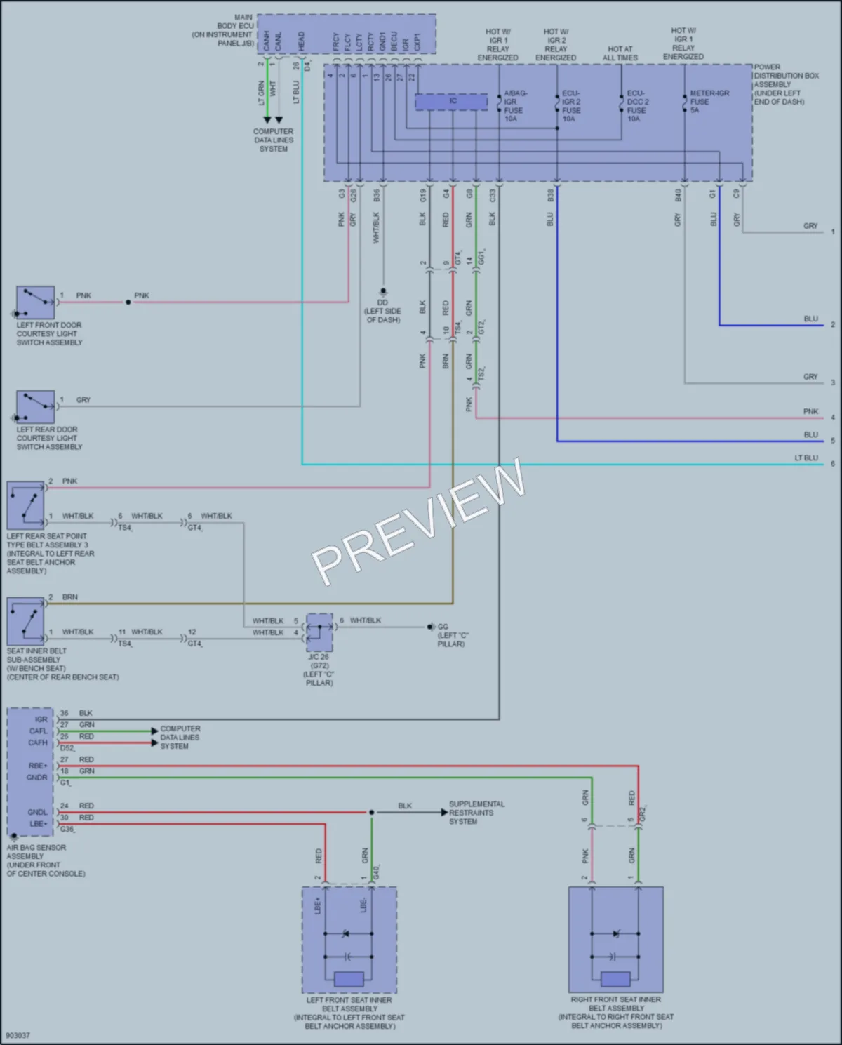 2025 Toyota Sienna Warning Systems wiring diagram preview