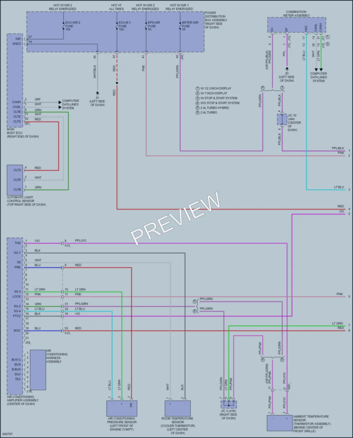 2025 Toyota Tacoma Air Conditioning wiring diagram preview