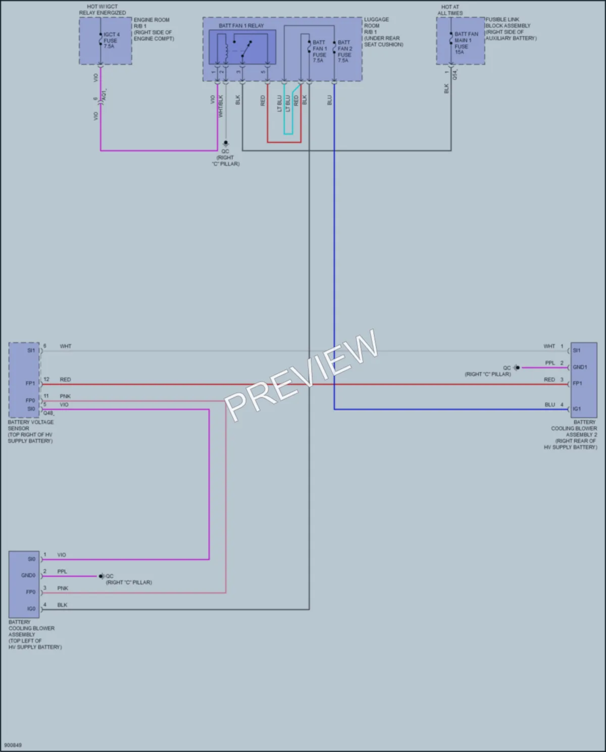 2025 Toyota Tacoma Cooling Fan wiring diagram preview