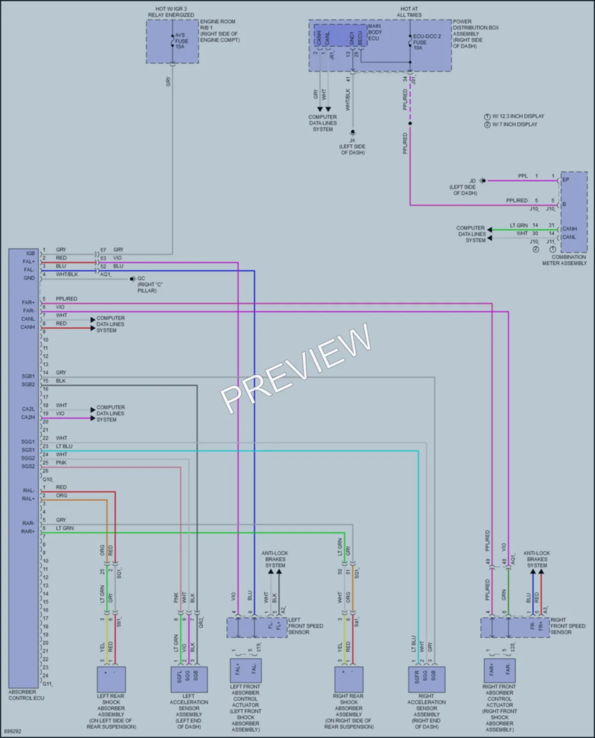 2025 Toyota Tacoma Electronic Suspension wiring diagram preview