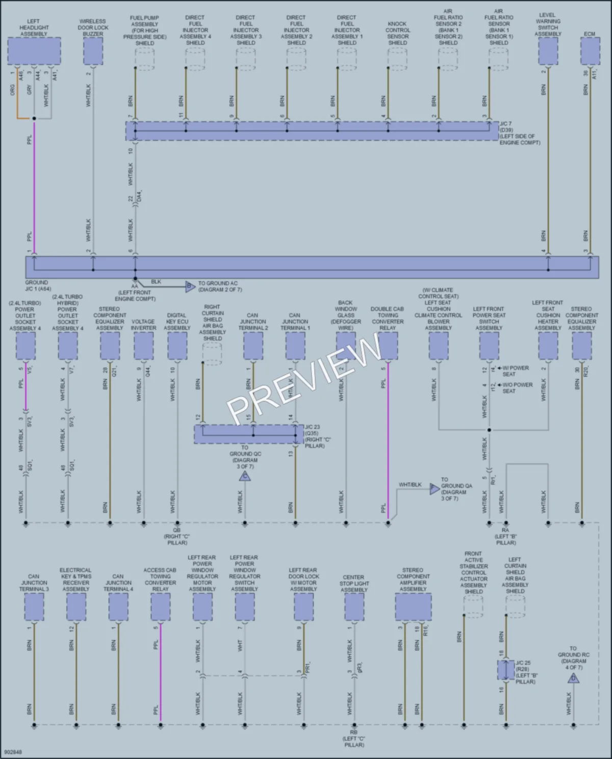 2025 Toyota Tacoma Ground Distribution wiring diagram preview