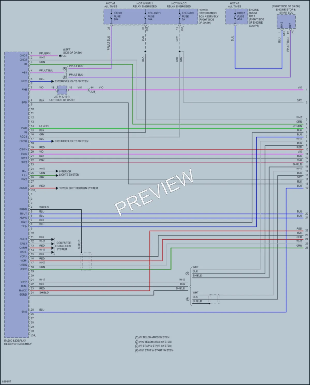 2025 Toyota Tacoma Radio wiring diagram preview