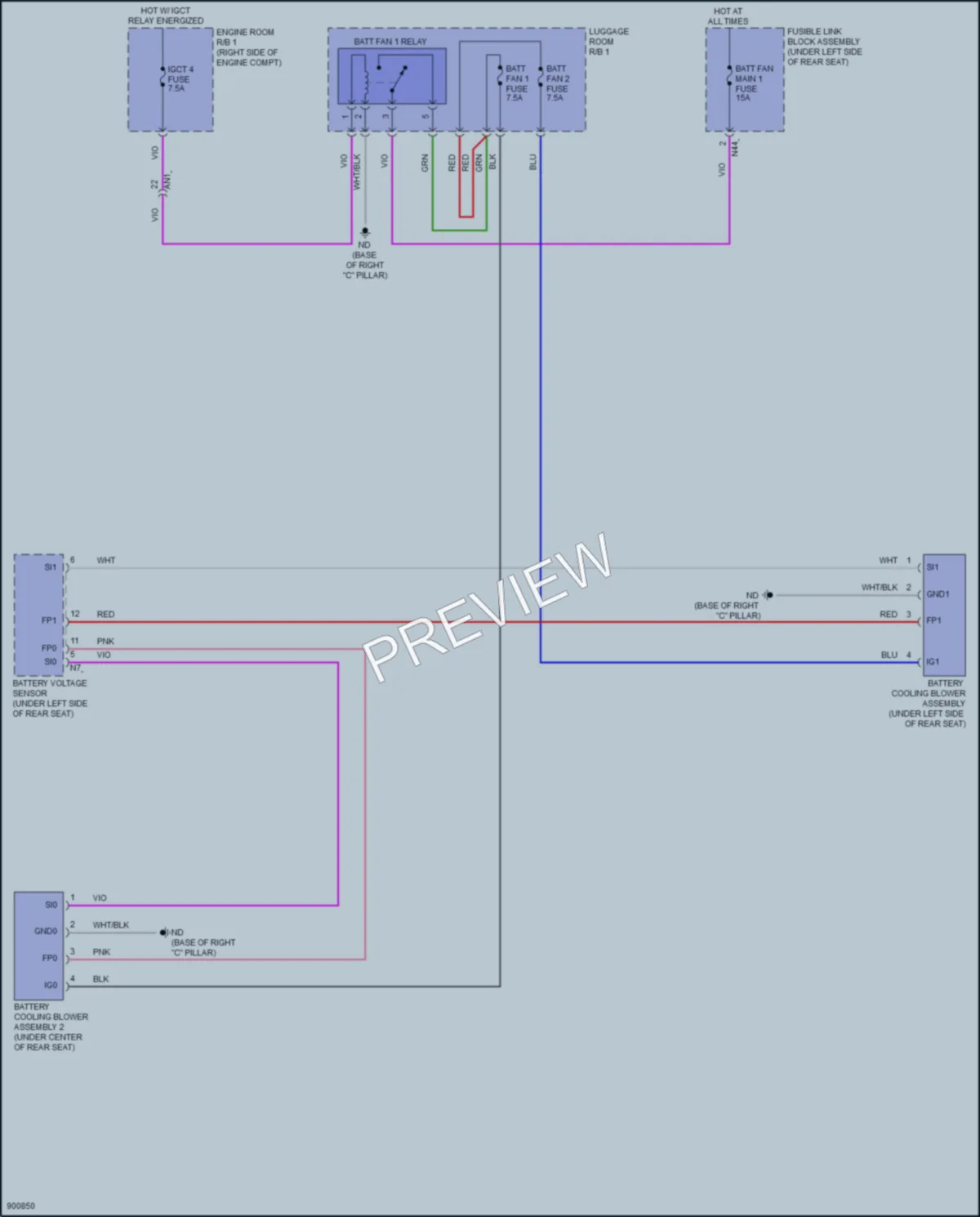 2025 Toyota Tundra Cooling Fan wiring diagram preview