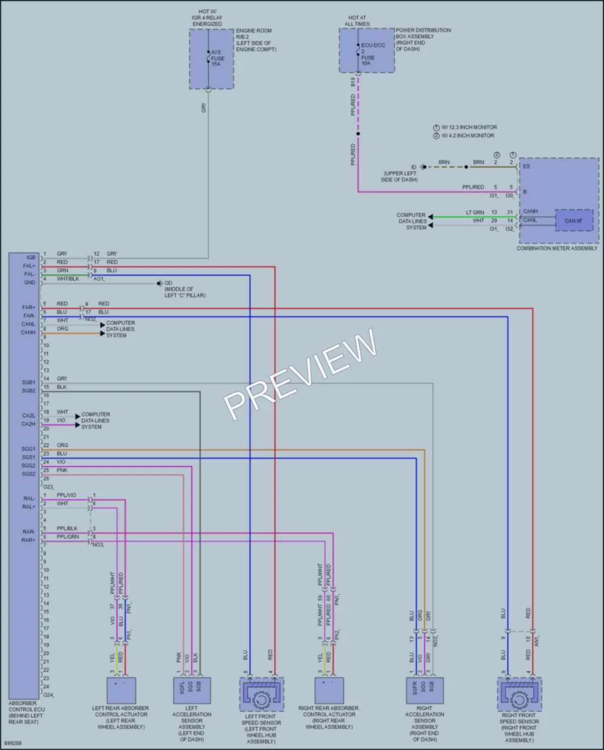 2025 Toyota Tundra Electronic Suspension wiring diagram preview