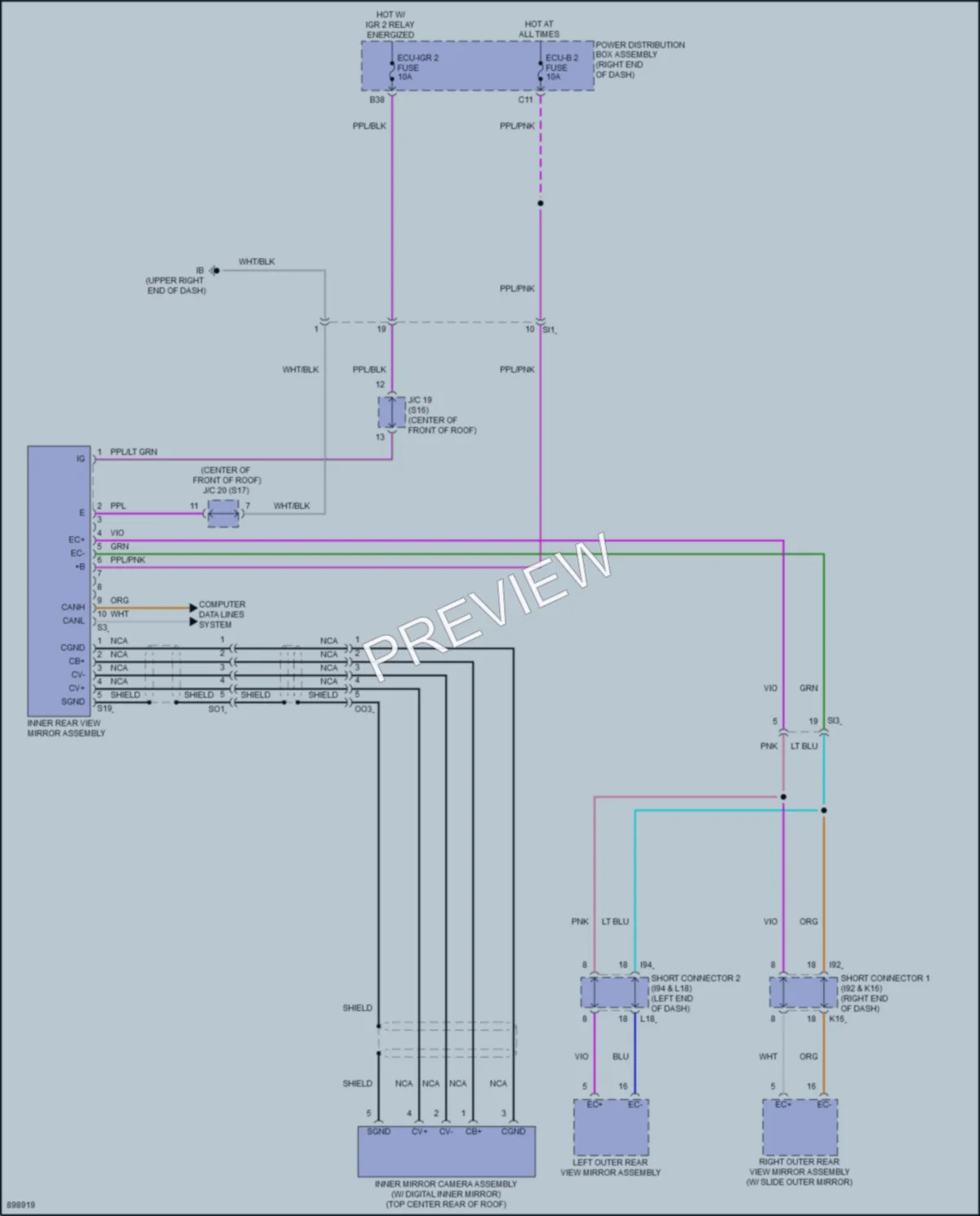 2025 Toyota Tundra Power Mirrors wiring diagram preview