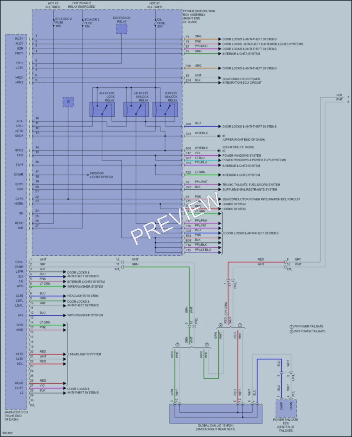 2025 Toyota TundraHybrid Body Control Modules wiring diagram preview