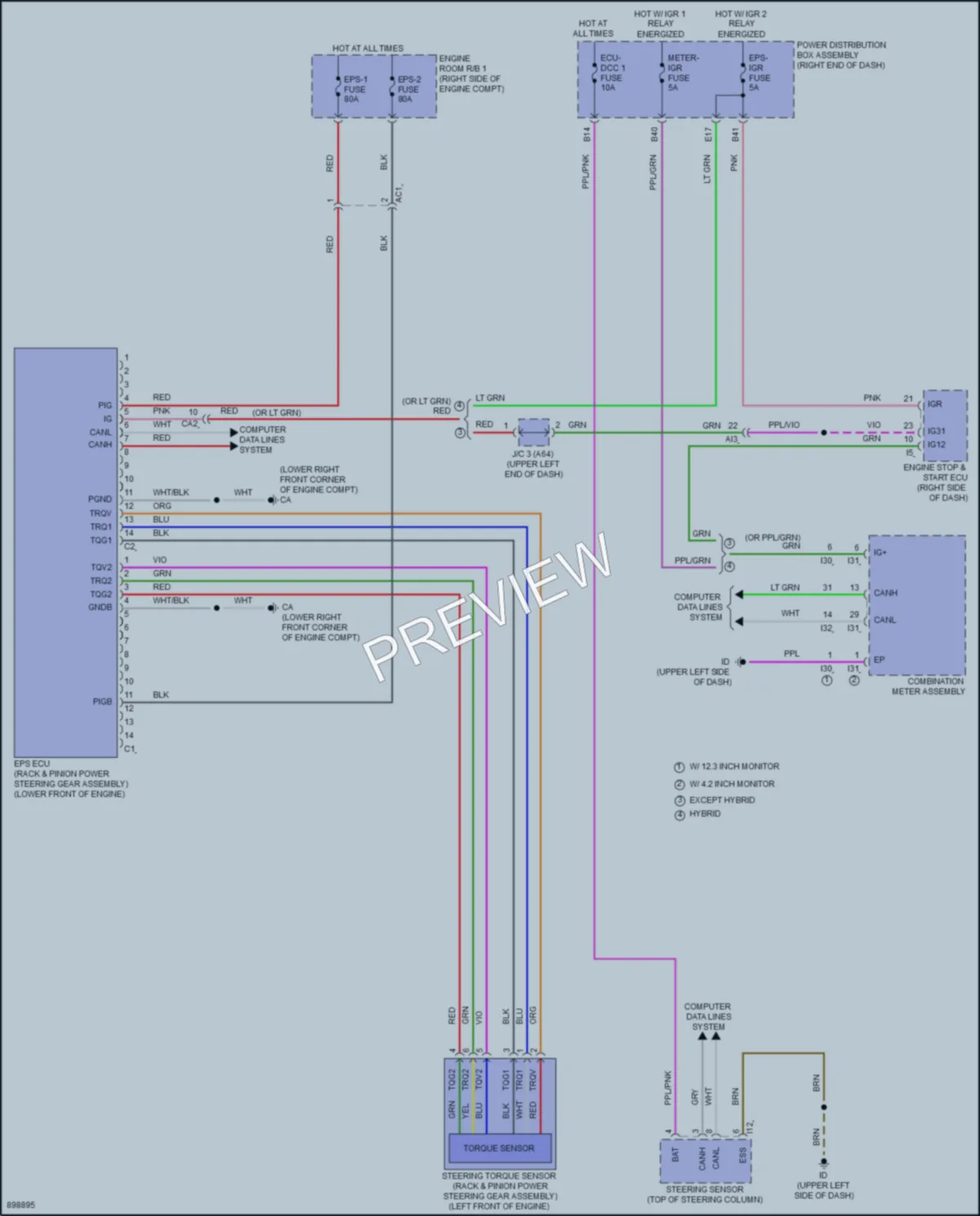 2025 Toyota TundraHybrid Electronic Power Steering wiring diagram preview