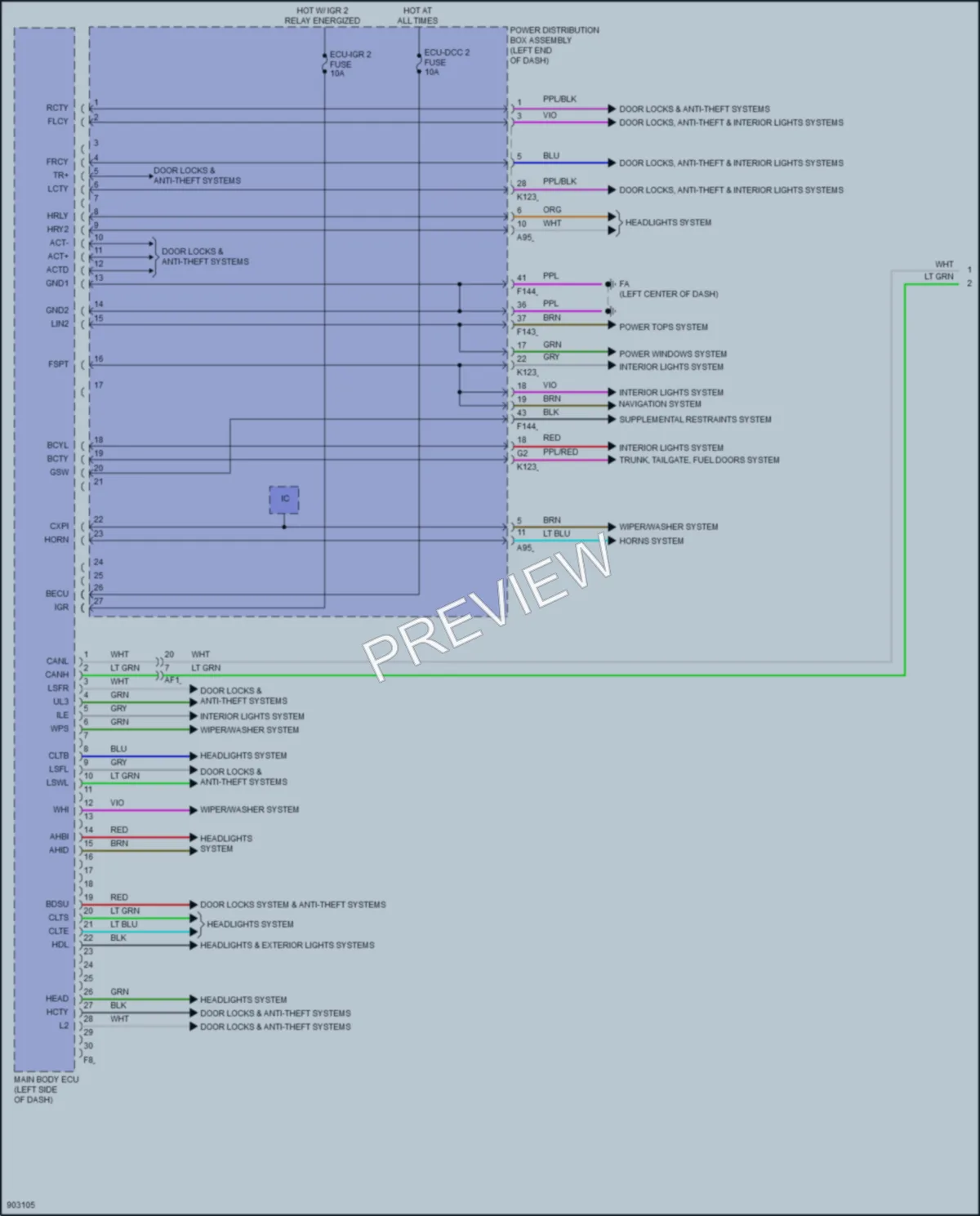 2025 Toyota bZ4X Body Control Modules wiring diagram preview