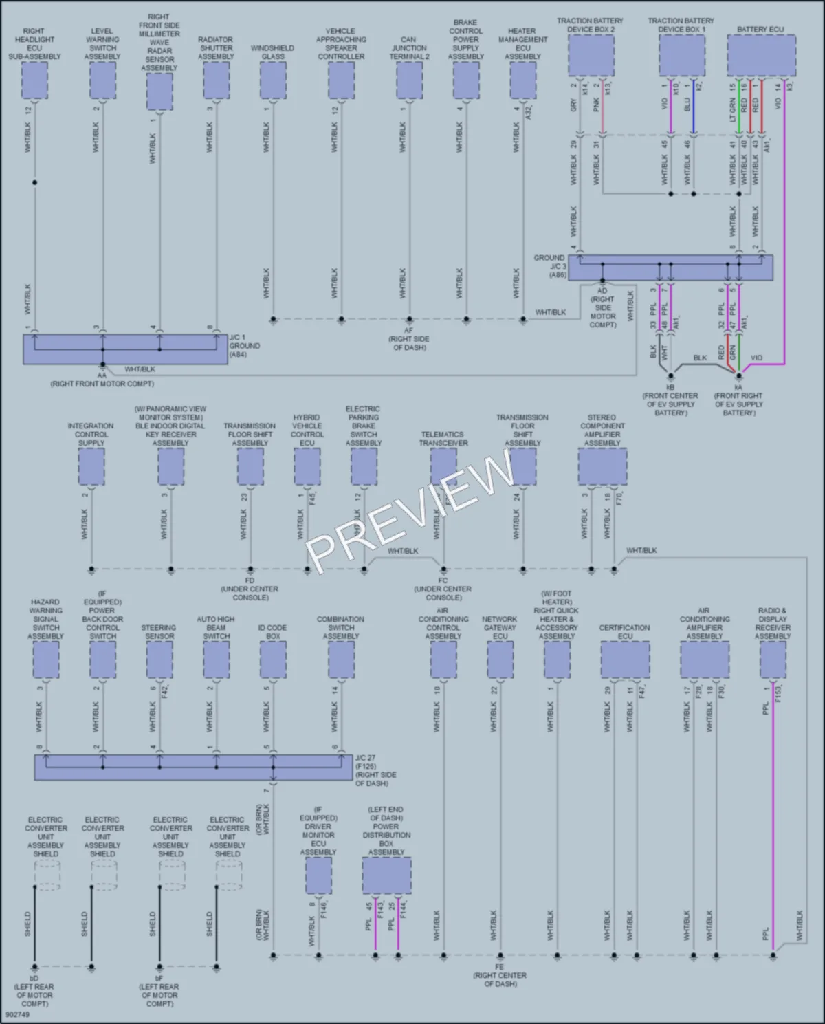 2025 Toyota bZ4X Ground Distribution wiring diagram preview