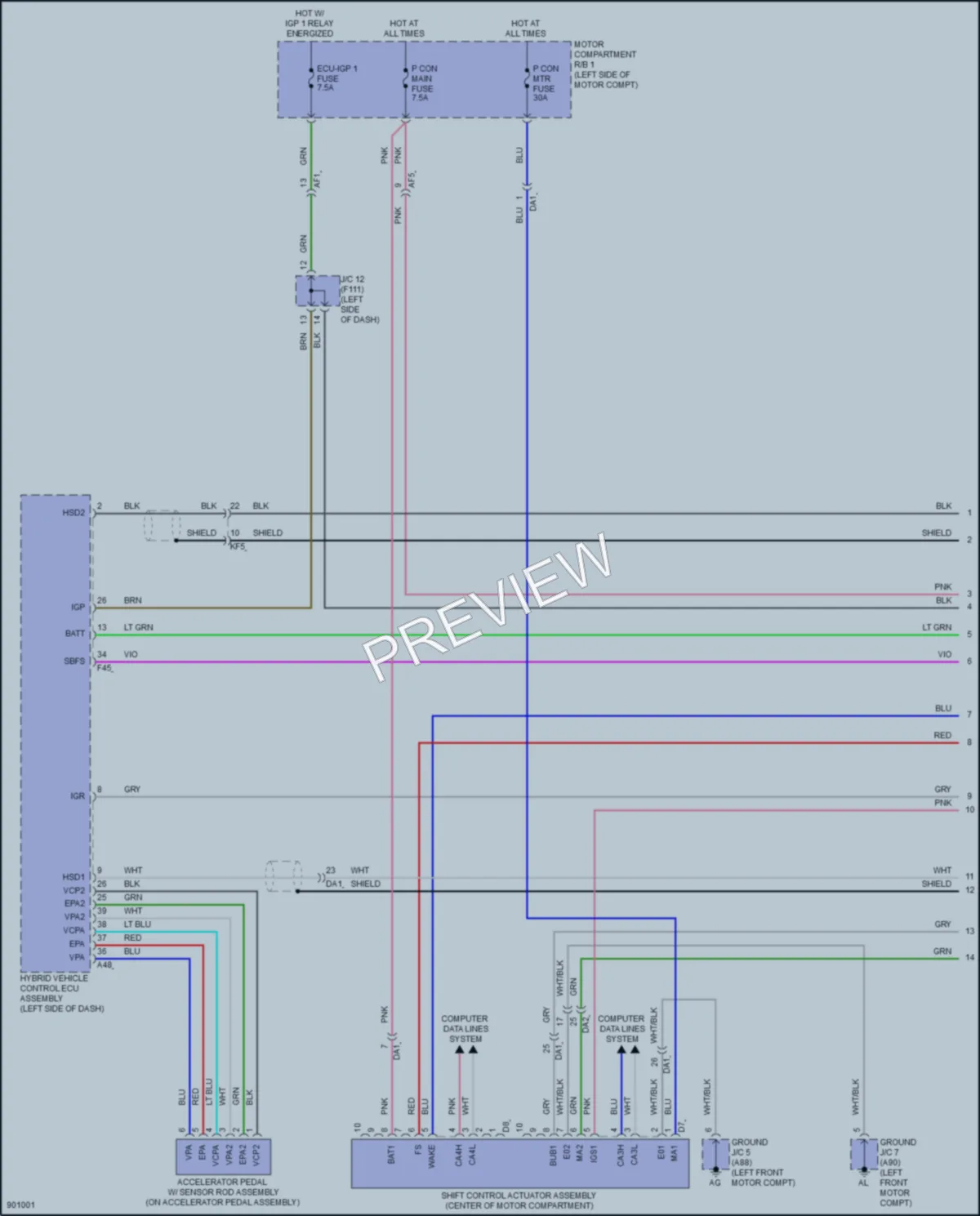 2025 Toyota bZ4X Transmission wiring diagram preview