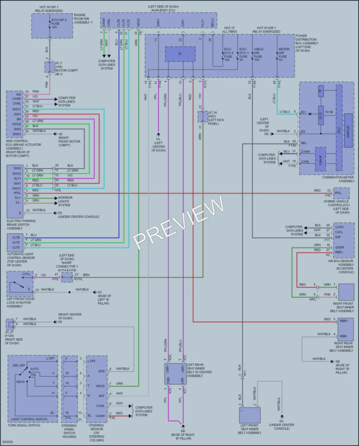 2025 Toyota bZ4X Warning Systems wiring diagram preview